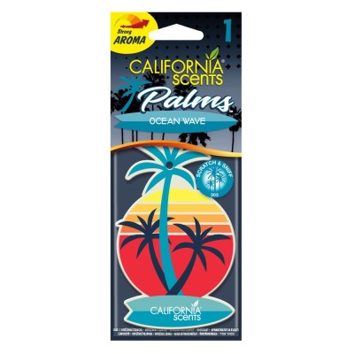 Odorizant auto, palmier, California Scents, Palms, Ocean Wave, 19.05 x 0.70 x 7.64 cm foto
