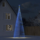 Con de lumina brad de Craciun, 1544 LED-uri albastre, 500 cm GartenMobel Dekor, vidaXL