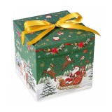 Cutie pentru cadouri Craciun carton multicolor II cm 15 x 15 x 15 H
