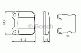 Set placute frana,frana disc SAAB 9-3 (YS3D) (1998 - 2003) BOSCH 0 986 490 500