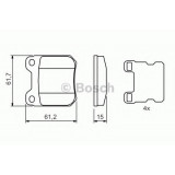 Set placute frana,frana disc SAAB 9-3 Cabriolet (YS3D) (1998 - 2003) BOSCH 0 986 490 500