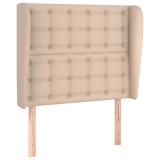Cumpara ieftin Tablie pat cu aripioare cappuccino 103x23x118/128 cm piele eco