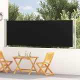 vidaXL Copertină laterală retractabilă de terasă, negru, 117x600 cm 317946