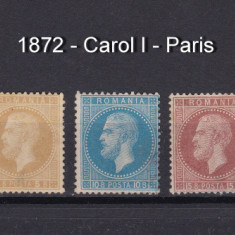 1872 - Carol I - "Paris" - serie completa