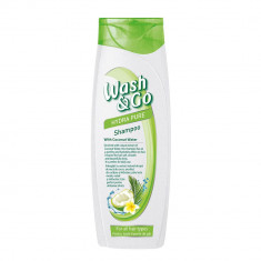 Sampon Wash&Go Hydra Pure, cu Apa de Cocos, 400 ml, pentru Par Normal, Sampon Par Normal, Sampon cu Apa de Cocos, Sampon pentru Par, Sampon Hidratant,