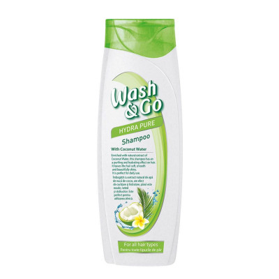 Sampon Wash&amp;amp;Go Hydra Pure, cu Apa de Cocos, 400 ml, pentru Par Normal, Sampon Par Normal, Sampon cu Apa de Cocos, Sampon pentru Par, Sampon Hidratant, foto