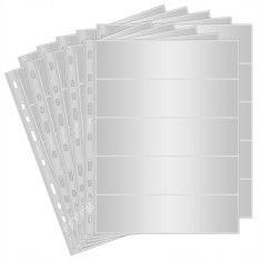 Set 10 folii OPTIMA5C pentru timbre/bancnote
