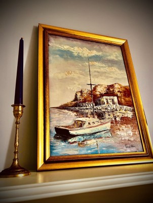 Tablou ulei pe p&amp;acirc;nză semnat de autor foto