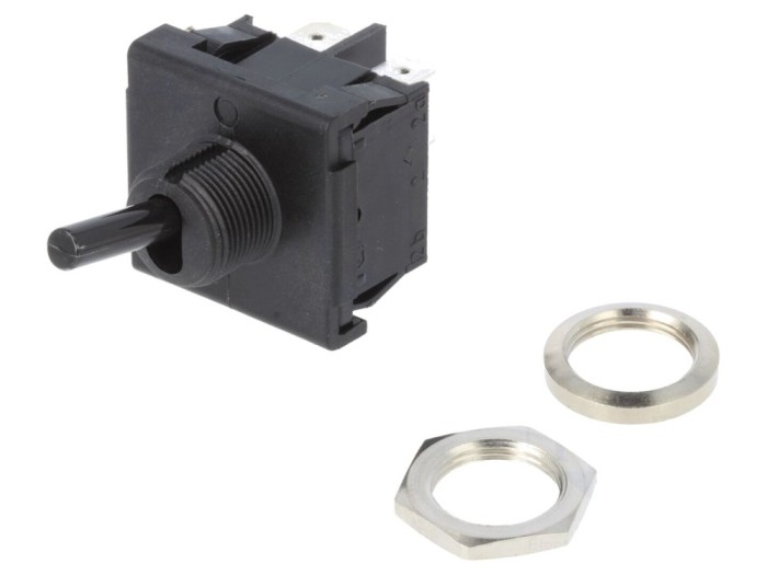 Comutator basculant DPST ON-OFF 6A