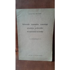 Reformele institutiilor romanesti de pregatirea profesorilor din invatamantul secundar - Dumitru Muster