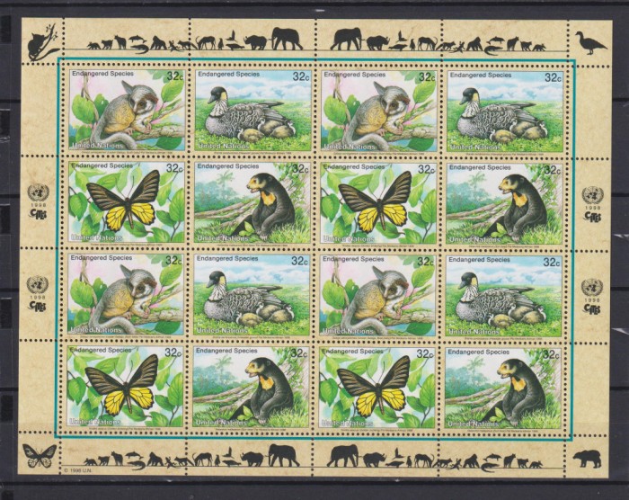 NATIUNILE UNITE 1998 FAUNA MI.767-770 MNH