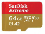 Cumpara ieftin Card de memorie SanDisk Extreme SDSQXAH-064G-GN6AA, MicroSDXC, 64GB, UHS-I U3, V30 + Adaptor SD