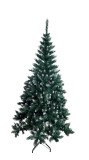WOLFSON - BRAD ARTIFICIAL DE CRACIUN,SILVA,CU VARFURI NINSE,ALB+VERDE,180CM,SUPORT METALIC