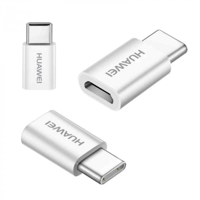 Adaptor USB Type-C - MicroUSB Huawei P30 lite AP52 alb