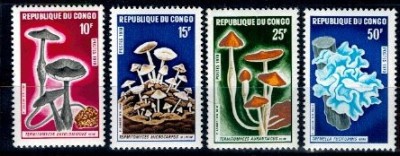Congo 1970 - Ciuperci, serie incompleta, neuzata foto