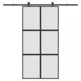 vidaXL Ușă glisantă cu set de feronerie sticlă temperată și aluminiu