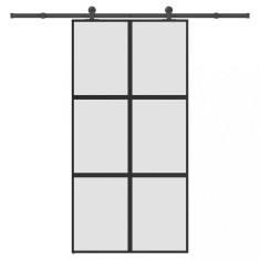 Usa glisanta cu set de feronerie sticla temperata si aluminiu foto