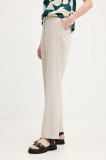 Abercrombie &amp; Fitch pantaloni femei, culoarea bej, evazati, high waist, KI156-5078
