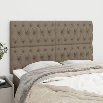 Gossi tablii de pat, 4 buc, gri taupe, 72x7x78/88 cm, textil foto