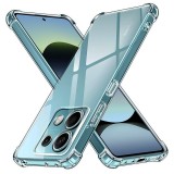 Husa antisoc pentru xiaomi redmi note 14s, airbag pro, 4 colturi ranforsate, clear