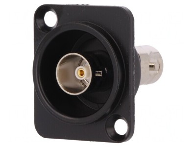 Adaptor BNC Soclu Izolat 75&amp;Omega; Negru foto