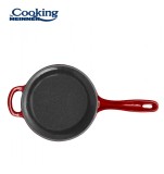 CASEROLA FONTA EMAILATA + CAPAC 19 X 9 CM, 1.8 L, RED LINE, COOKING BY HEINNER