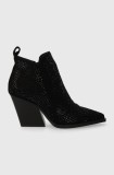 Answear Lab cizme femei, culoarea negru, cu toc drept