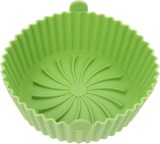 Cos pentru friteuza cu aer May Huang, silicon, verde, 20 cm