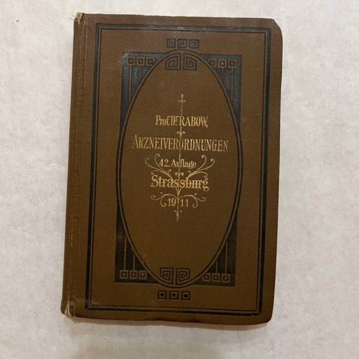 S. Rabow - Arzneiverdnungen - 1911