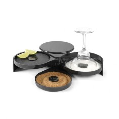Set decorare margine pahare cocktail cu 3 zone pt zahar, sare si lime - - 200x160x(H)75 mm - plastic ABS - Hendi foto