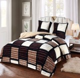 Cumpara ieftin Lenjerie Pat Cocolino Pluma Co034, Microfibra Plusata, 3 Piese, , Alb, Maro, Negru