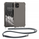 Husa Kwmobile pentru Apple iPhone 11, Silicon, Gri, 53838.43