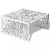 Cumpara ieftin Masuta de cafea cu design geometric, argintiu, aluminiu
