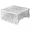 Masuta de cafea cu design geometric, argintiu, aluminiu