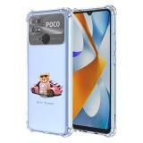 Husa antisoc pentru xiaomi poco c40, airbag pro, transparent, girl power