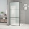 vidaXL Perete cabină duș walk-in negru 90x195 cm sticlă ESG mată
