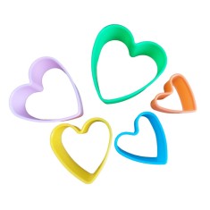 Set 5 forme decupatoare in forma de Inima, pentru biscuiti sau gogosi, 9 cm, 515COF