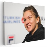 Tablou Simona Halep jucatoare de tenis 1569 Tablou canvas pe panza CU RAMA 80x120 cm