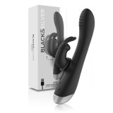 Vibrator BLACK&amp;SILVER Adam, 10 functii de vibrare si stimulator tip rabbit