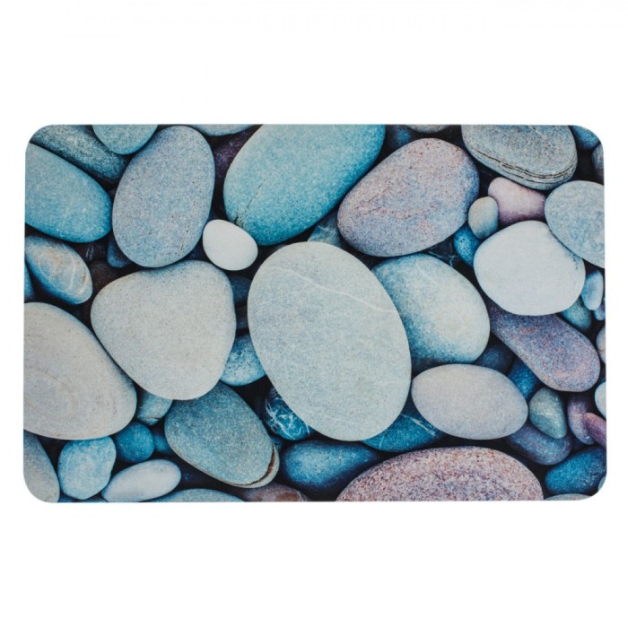 Covoraș de Baie, Model Pietre, Antiderapant, Multicolor, Dimensiune 60x40cm