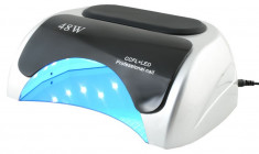 Lampa LED UV si CCFL Profesionala cu Senzor de Miscare pentru Manichiura, Putere 48W, Culoare Argintiu/Negru foto