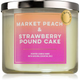 Bath &amp; Body Works Market Peach &amp; Strawberry Pound Cake lum&acirc;nare parfumată 411 g