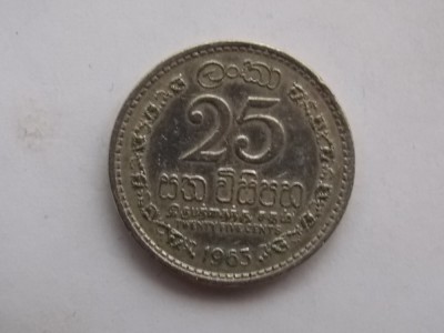 25 CENTS 1963 CEYLON foto