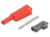 Conector Banană 4mm 32A 1kV Roșu cu Izolație