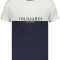 Trussardi Tricou barbati, cu imprimeu, Regular fit, Alb si bleumarin (Marime: M)