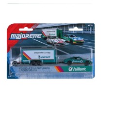 MAJORETTE TRANSPORTER SET REMORCA DE CURSE DELUXE PORSCHE TAYCAN TURBO S SI