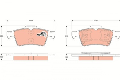 TRW GDB1469 COTEC set placute frana,frana disc foto