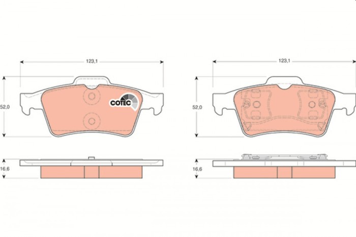 TRW GDB1469 COTEC set placute frana,frana disc