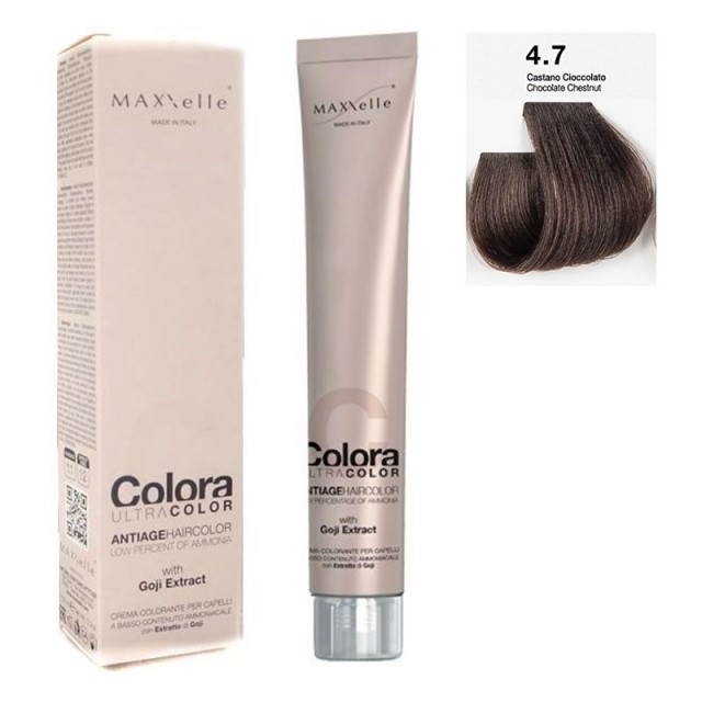 Saten Ciocolatiu 4.7 Vopsea Colora MaXXelle cu extract de Goji 100 ML