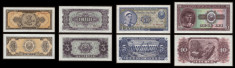 Bancnote Romania, bani vechi 3lei, 5lei, 10lei 1952 -serie rosie, red UNC foto